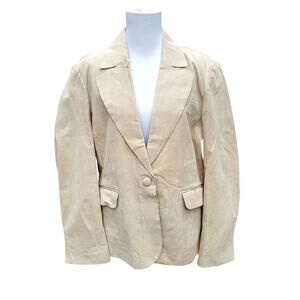 Pamela McCoy Tan Biege Suede Jacket Coat Blazer Sz 1X